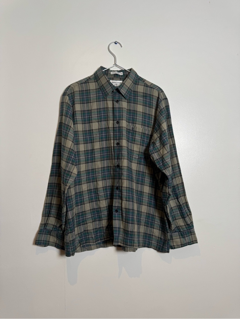 Pierre Cardin Green & Teal Plaid Shirt
